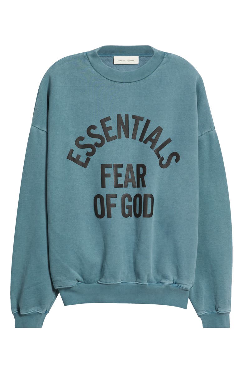 Fear of God Essentials Campus '90s Fleece Logo Graphic Sweatshirt, Alternate, color, 