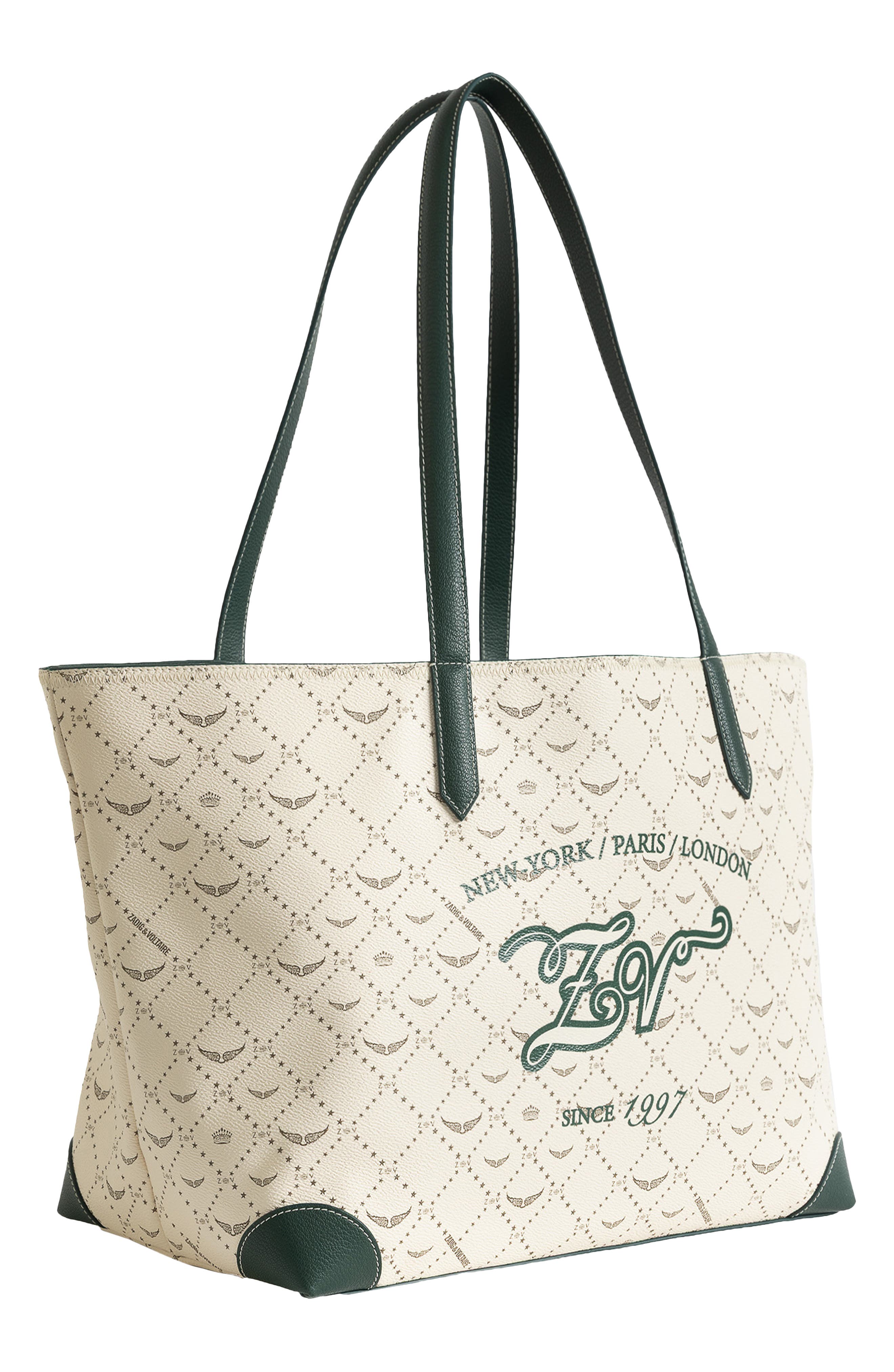 Z Shopper XL Monogram Faux Leather Tote, Alternate, color, FLASH