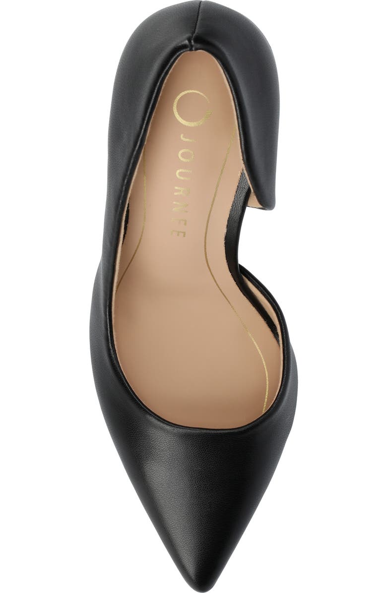 Journee Collection Blanca Half d'Orsay Pump, Alternate, color, Black