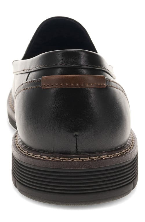 Dockers Mens Baltic Genuine Leather Casual Slip On Loafer Shoe In Black