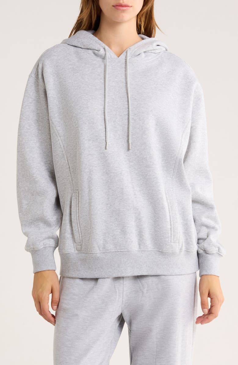 Abound Oversize Fleece Hoodie, Main, color, Grey Soft Heather