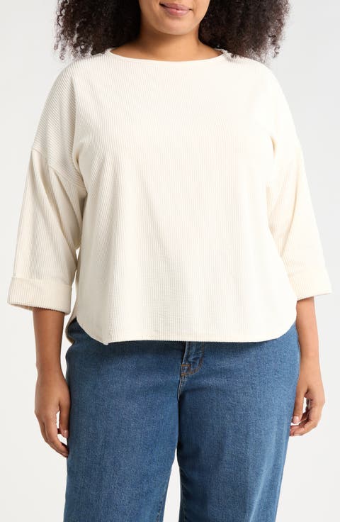 Corduroy Knit Top (Plus)