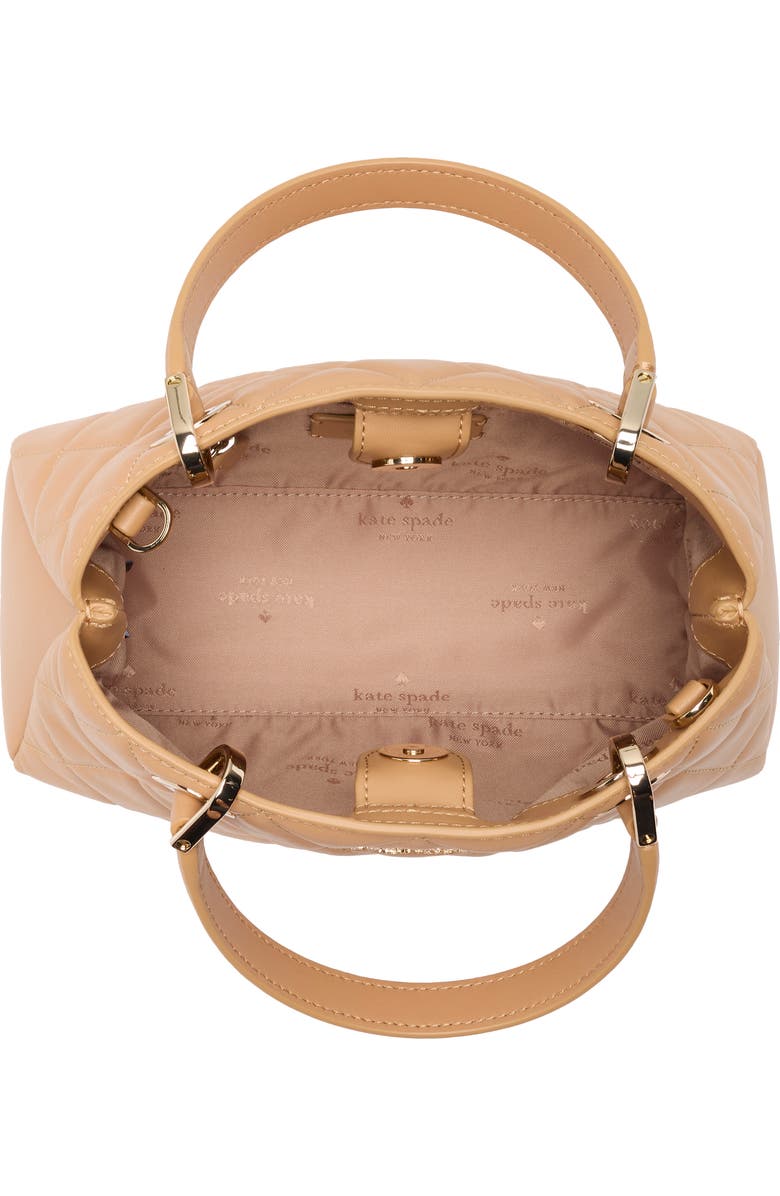 Kate Spade New York carey small quilted sullivan satchel bag, Alternate, color, Tiramisu Mousse