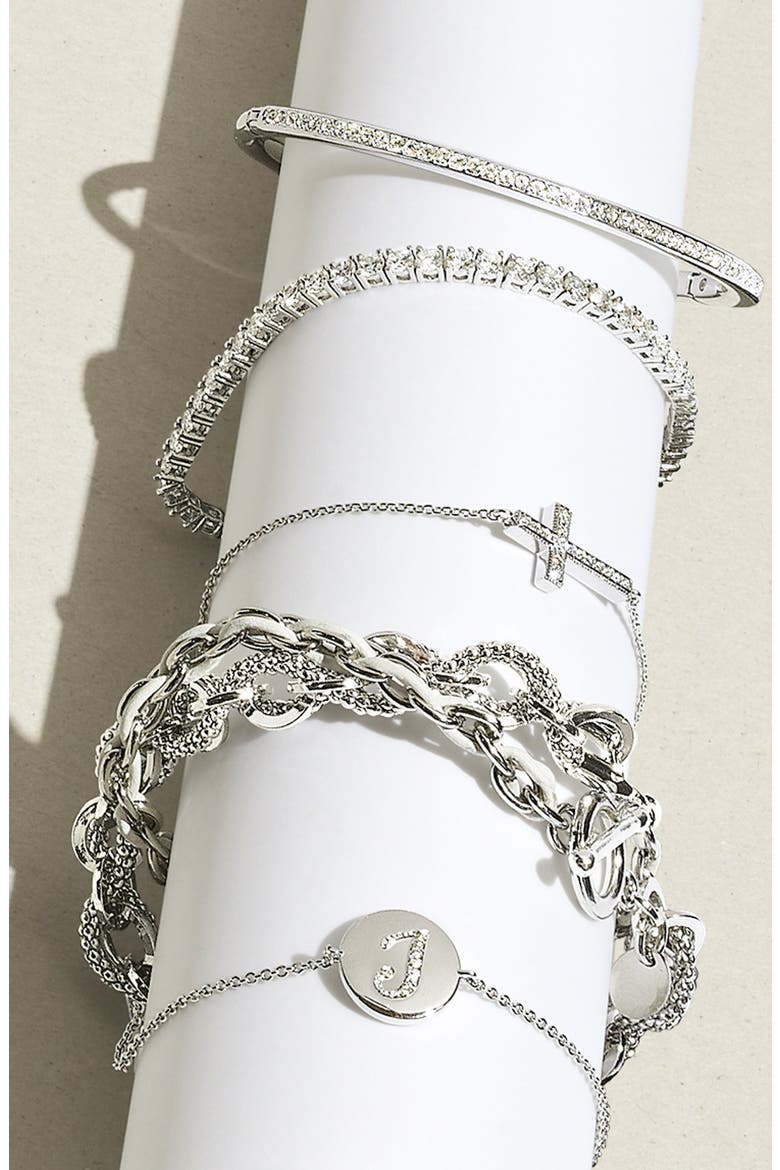 Tennis Bracelet, Alternate, color, CLEAR/ GOLD VERMEIL