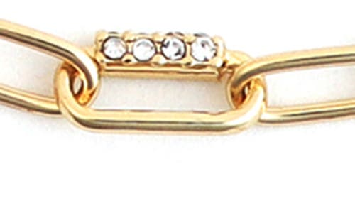 Panacea Crystal Mixed Link Necklace In Gold