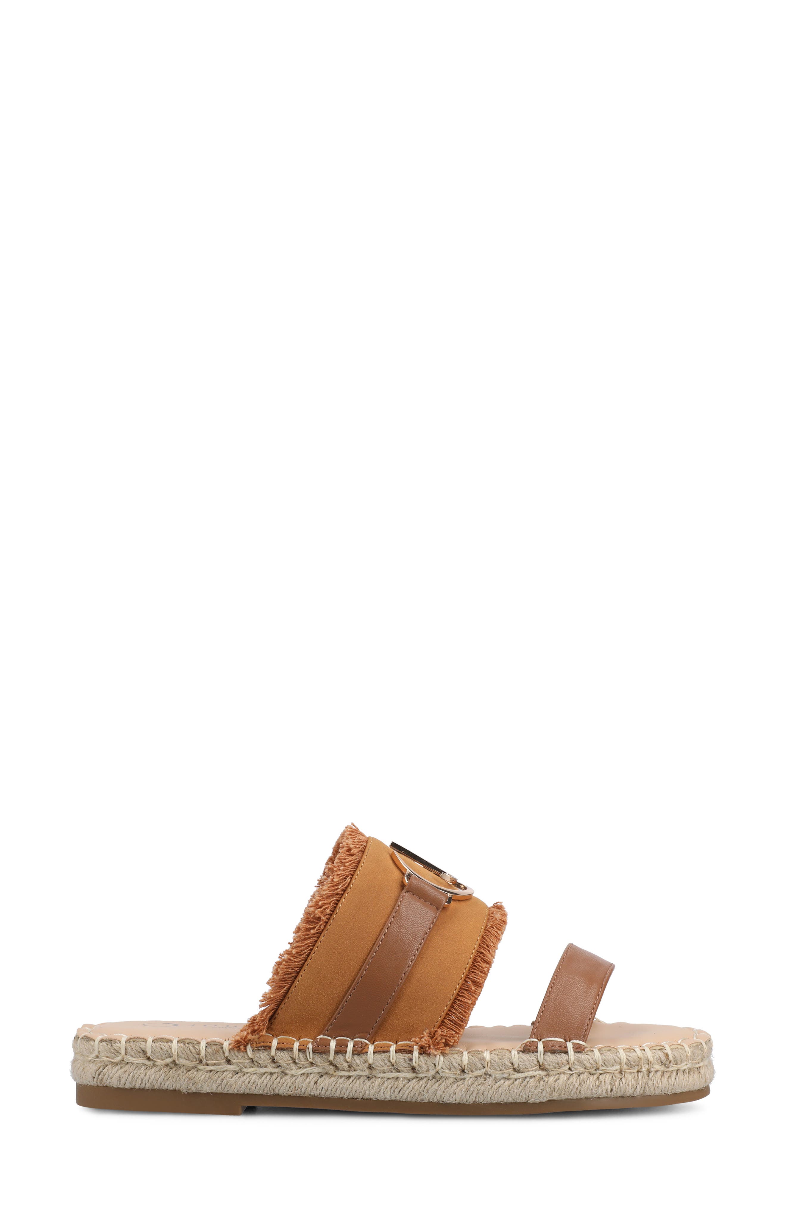 Keelee Espadrille Slide Sandal, Alternate, color, COGNAC