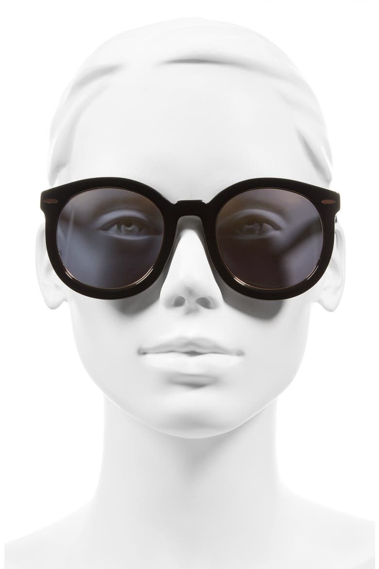'Super Duper Superstars' 53mm Sunglasses, Alternate, color, BLACK WITH ROSE GOLD