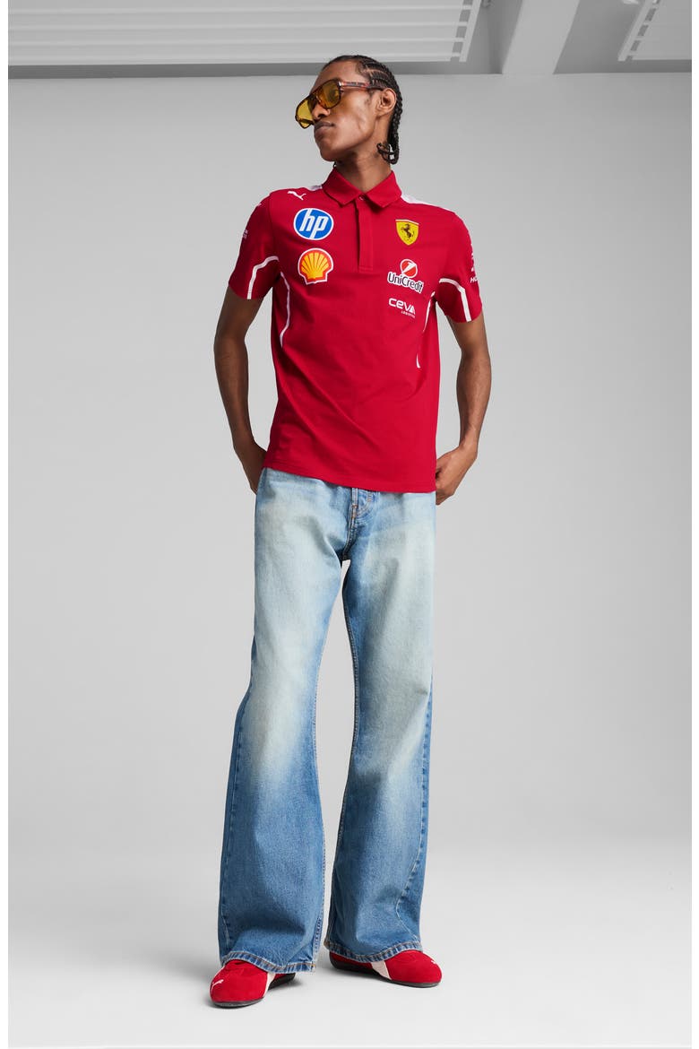 Scuderia Ferrari Team Polo, Alternate, color, DARK CHERRY