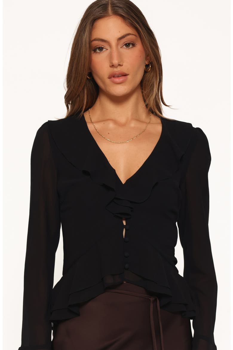 Vilma Ruffle Top, Alternate, color, BLACK