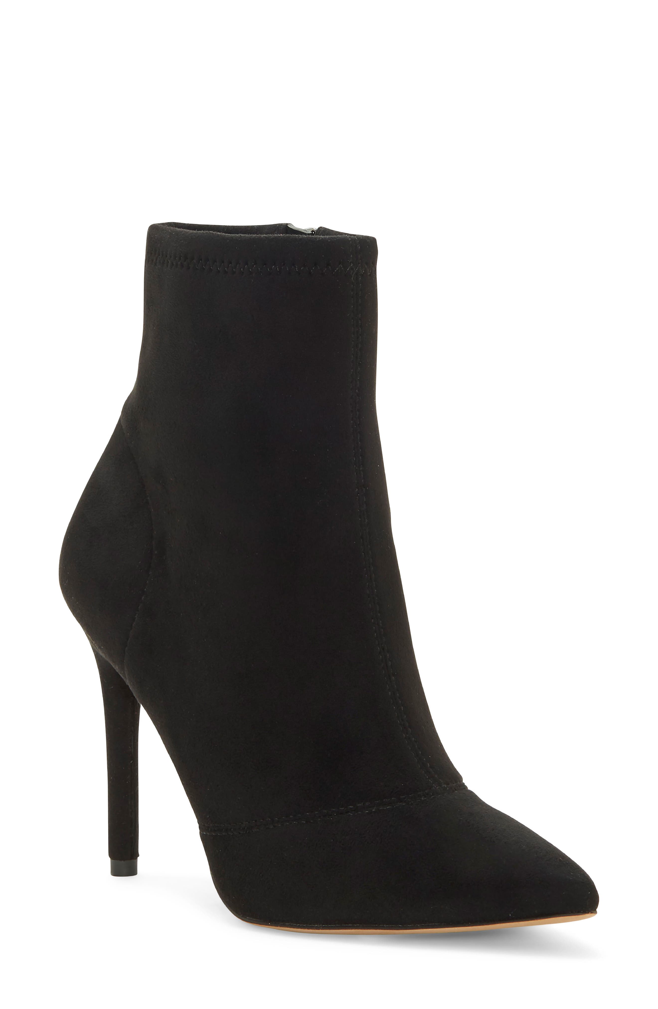 Lailra Pointed Toe Stiletto Boot, Main, color, BLACK SUEDE