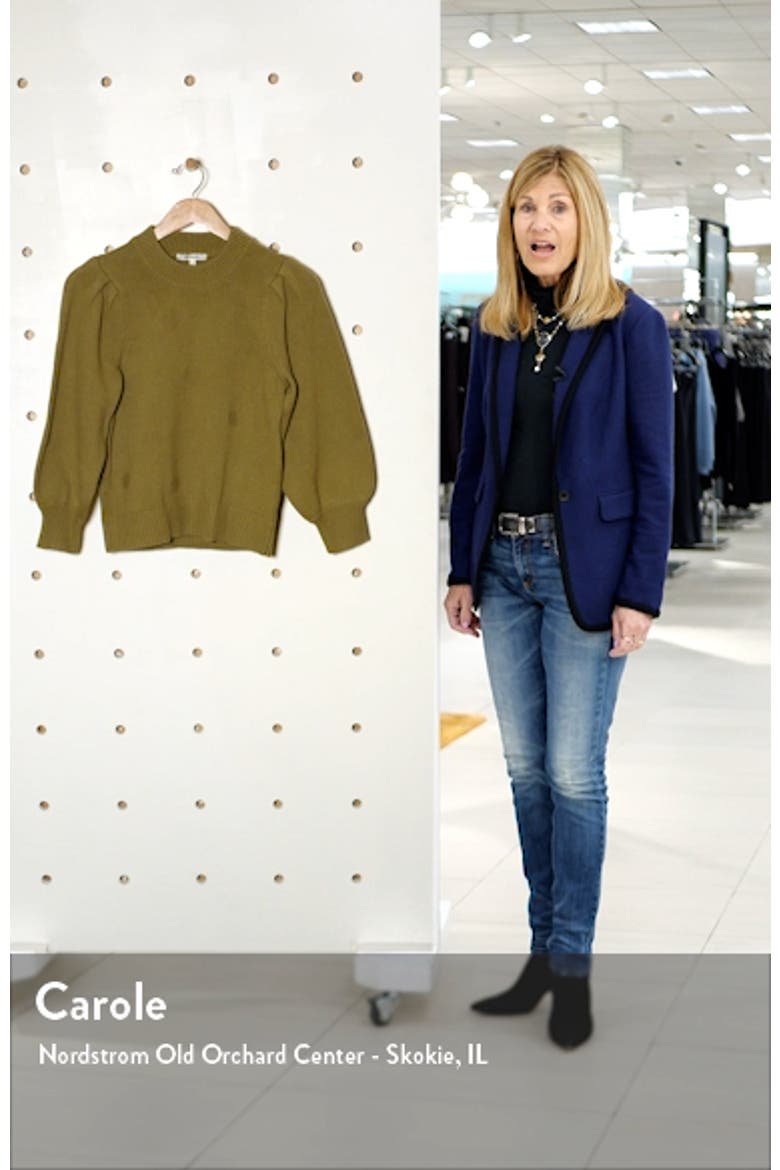 Eaton Dotted Puff Sleeve Cotton & Merino Yarn Pullover Sweater video