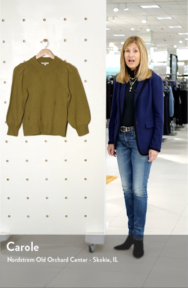 Eaton Dotted Puff Sleeve Cotton & Merino Yarn Pullover Sweater, sales video thumbnail