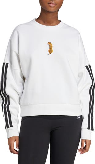 【新品】SAPEurRED LEOPARDHEAD CREWNECK SWEAT Cotton Crewneck Sweatshirt In Leopard For Women | J.Crew