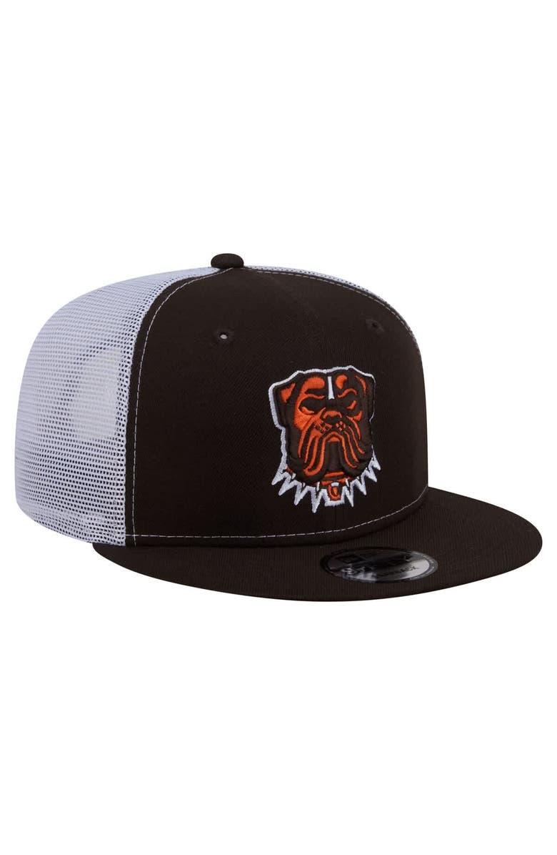 New Era Men's New Era  Brown Cleveland Browns Core Team 9FIFTY Trucker Snapback Hat, Alternate, color, Brown