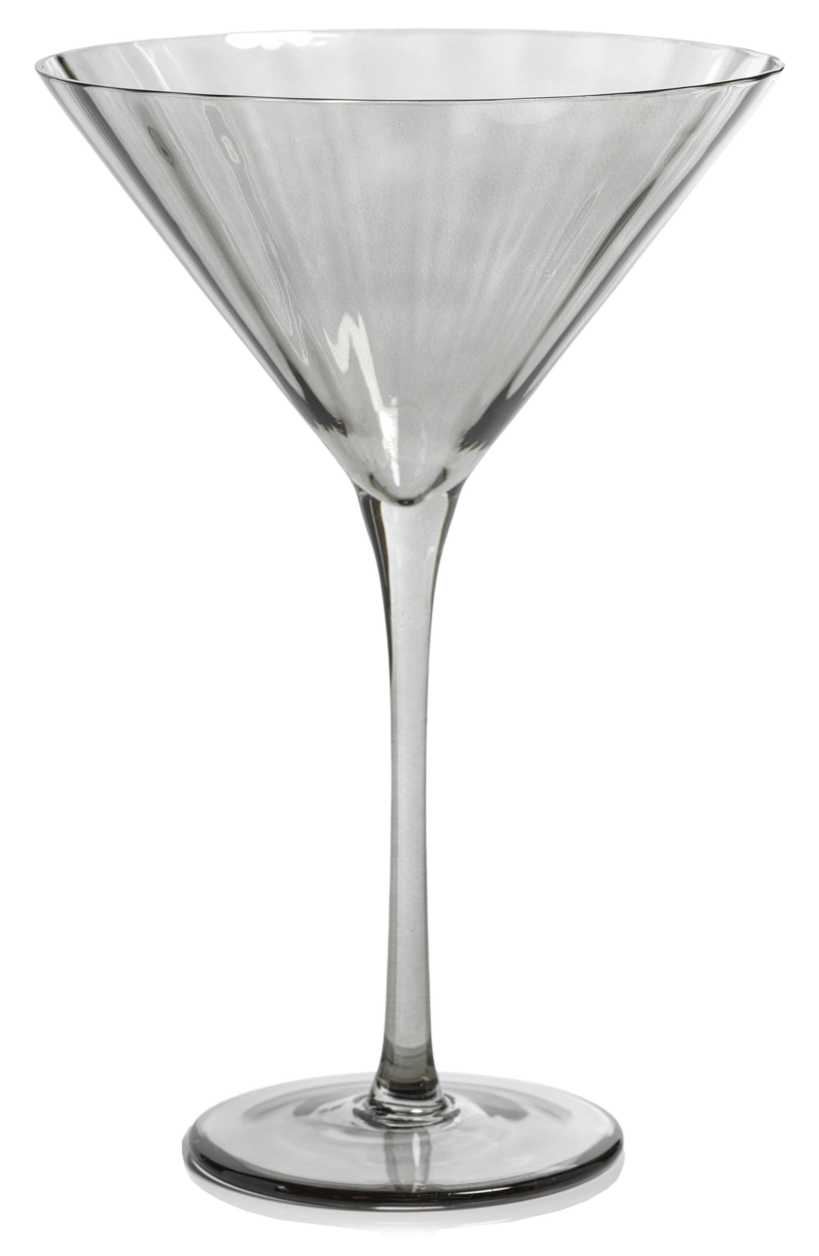 Zodax Malden Optic Set of 4 Martini Glasses