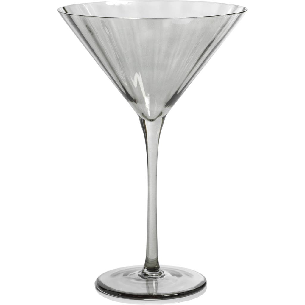 Zodax Malden Optic Set Of 4 Martini Glasses In Gray