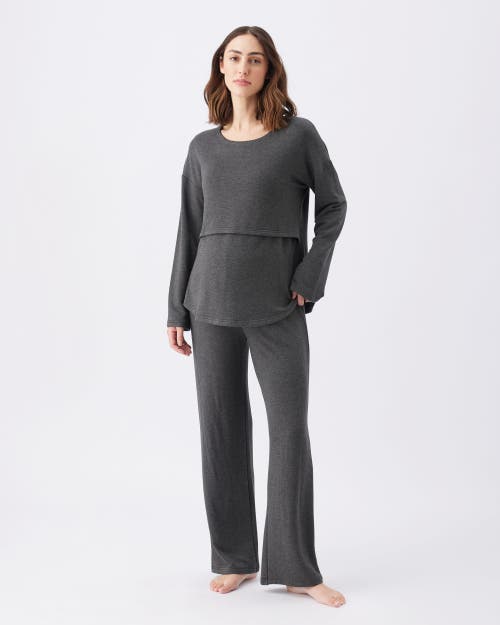 Ripe Maternity Super Soft Nursing Top In Gray