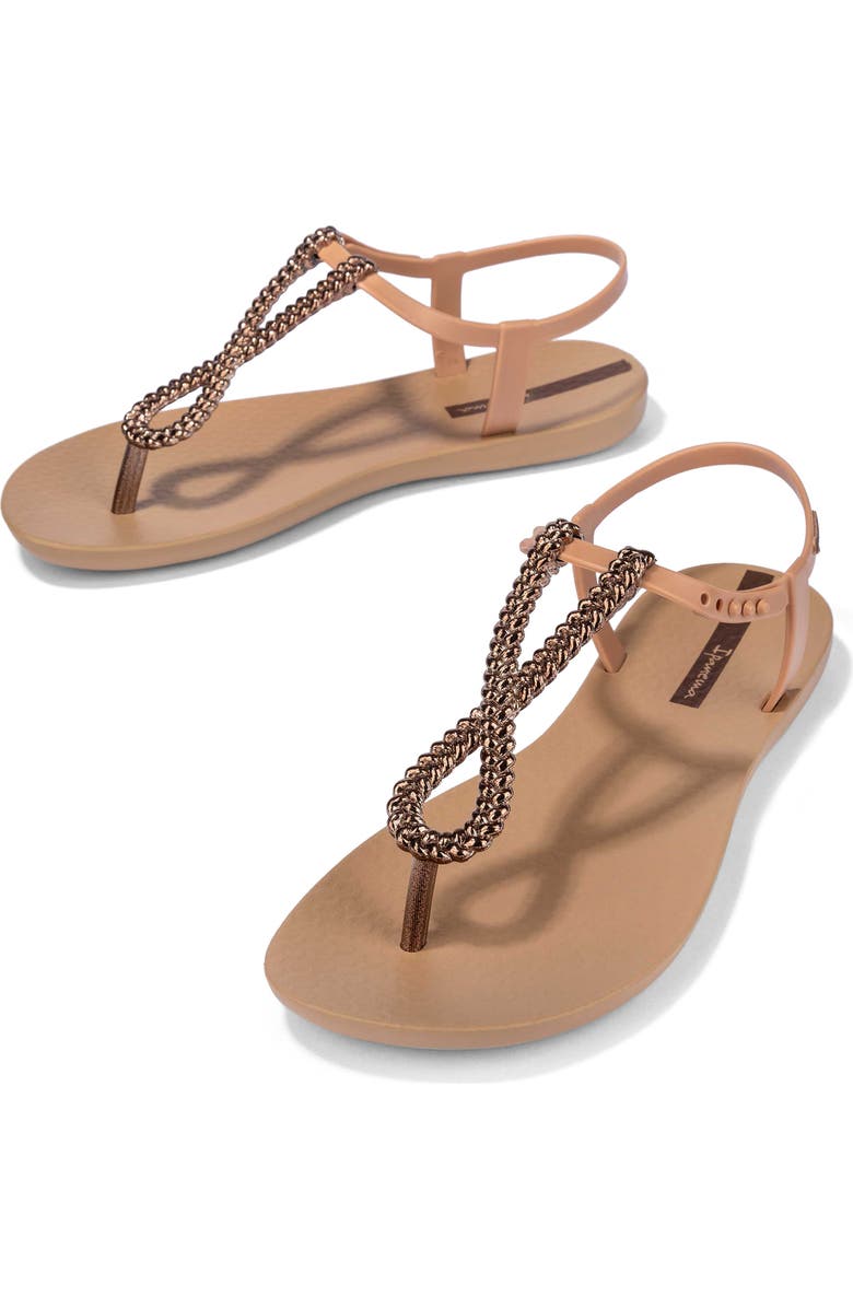 Ipanema Twisted Sandal, Alternate, color, Beige/ Bronze