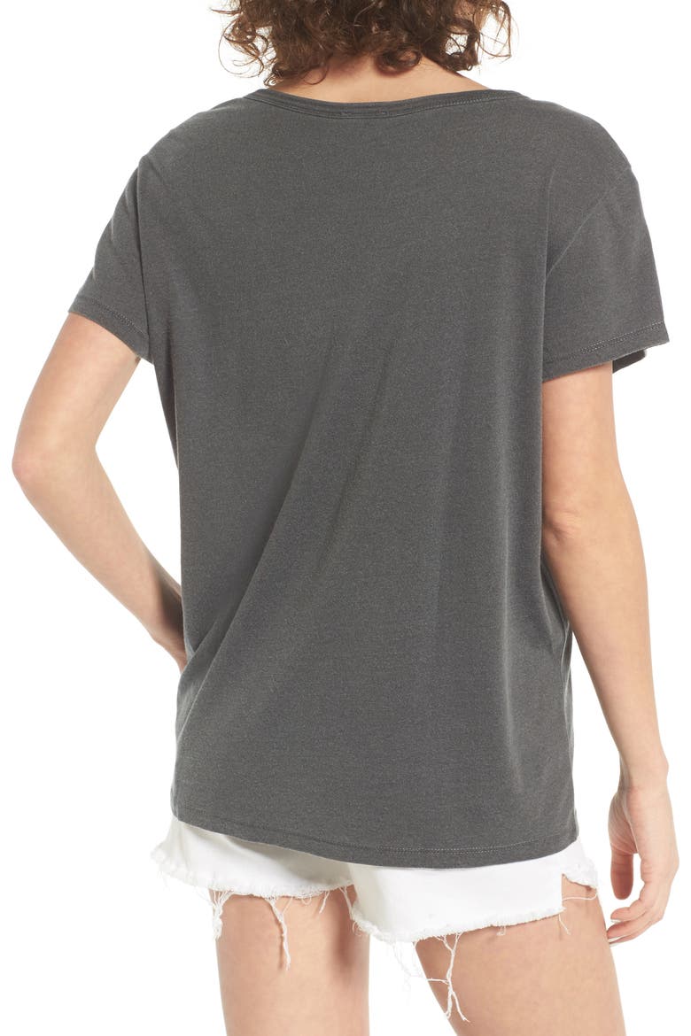 Cutout Neck Tee, Alternate, color, BLACK