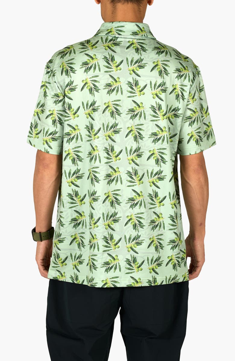VAST Peace In The Middle Aqua Terra Performance Polo, Alternate, color, Olive