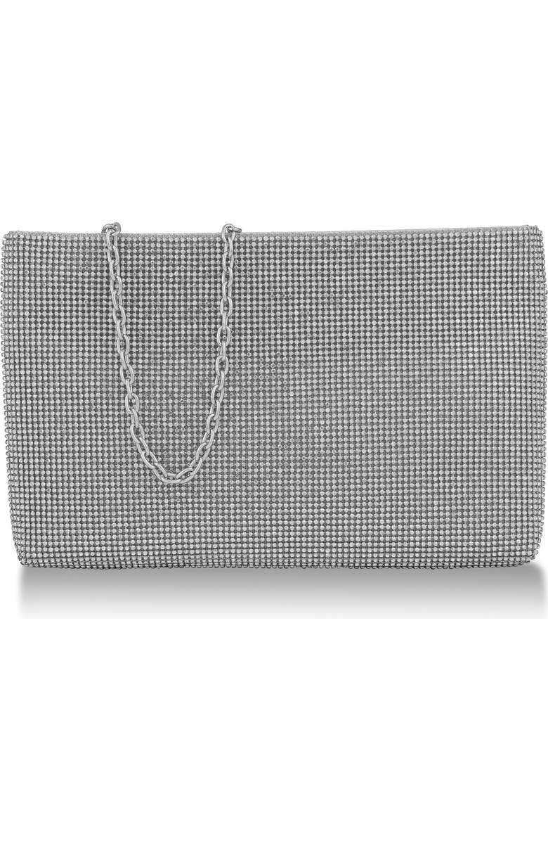 Whiting & Davis Lainey Crystal Clutch, Main, color, Pewter Crystal