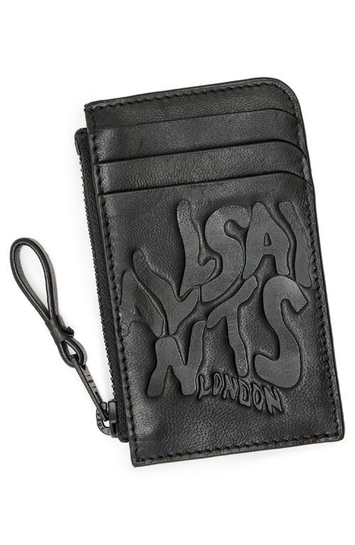 Allsaints Orlando Isamu Leather Wallet In Black