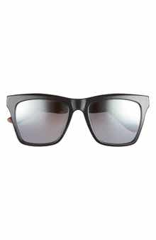 55mm Polarized Rectangle Sunglasses