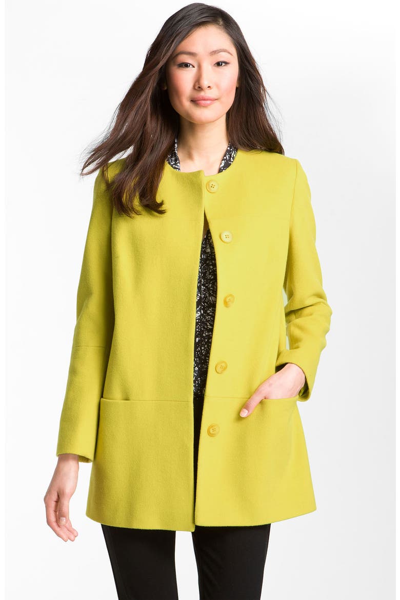 Collarless Topper, Main, color, CITRON YELLOW