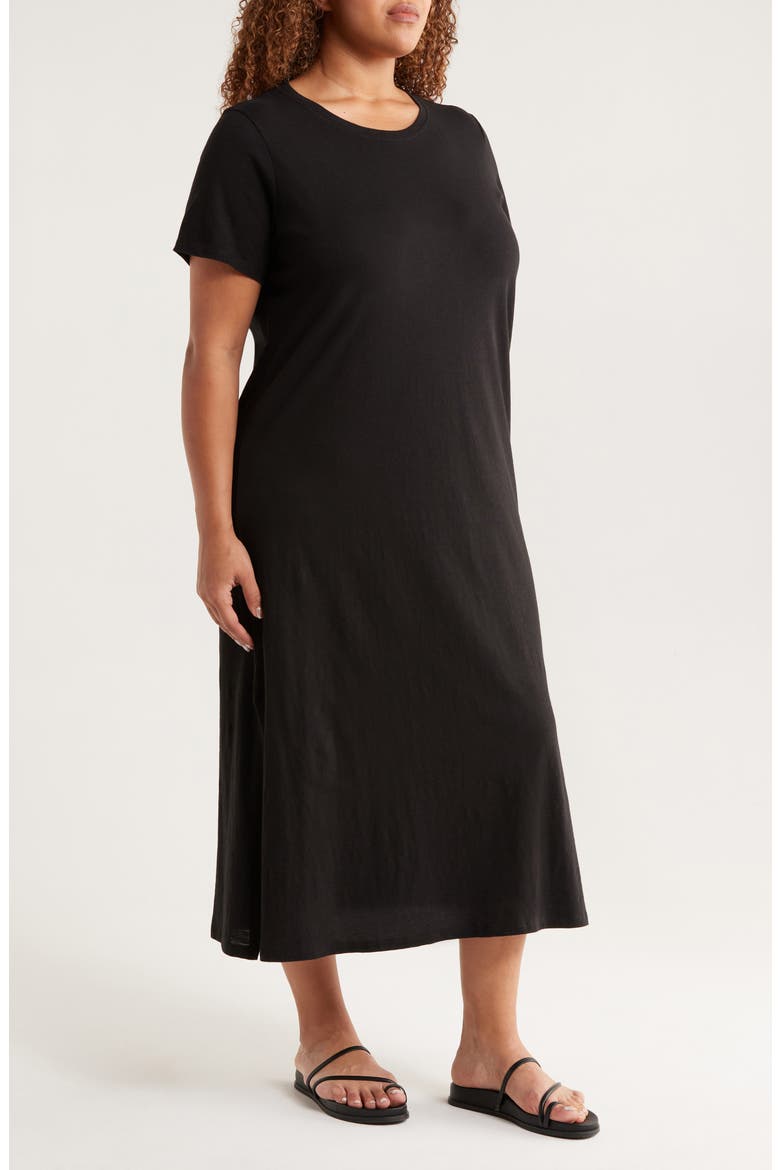 Organic Cotton Maxi Dress, Alternate, color, BLACK