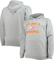 PROFILE Men's Heathered Gray Atlanta Hawks Big & Tall Heart & Soul Pullover Hoodie