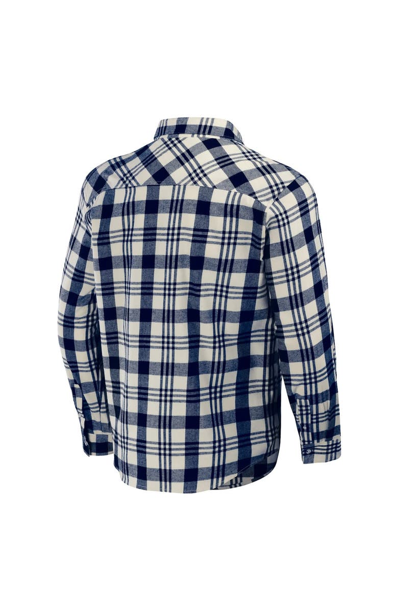 Darius Rucker Collection by Fanatics Men's Darius Rucker Collection by Fanatics Navy Cleveland Guardians Plaid Flannel Button-Up Shirt, Alternate, color, Navy