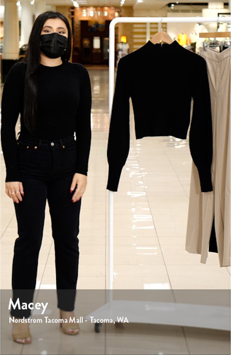 Kieran Cashmere Button Back Mock Neck Sweater, sales video thumbnail