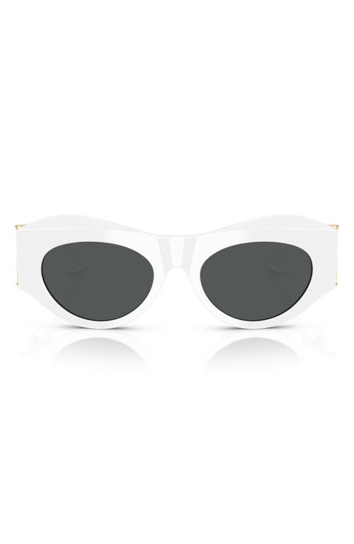 Versace 52mm Oval Sunglasses In White