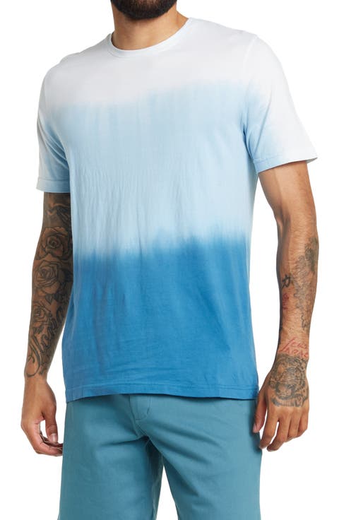 Ahoras Short Sleeve Dip Dye Crew Neck Shirt