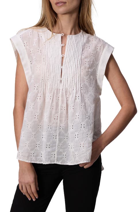 Gabby Embroidered Eyelet Top