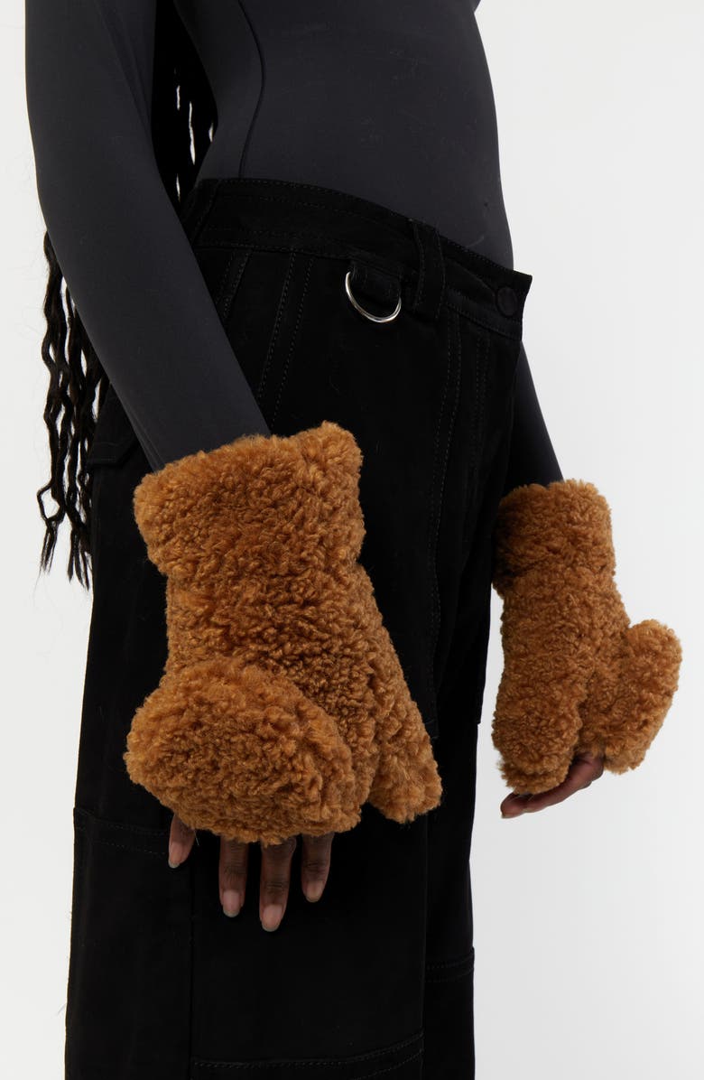 Apparis Coco Luxe Teddie Faux Shearling Mittens, Alternate, color,