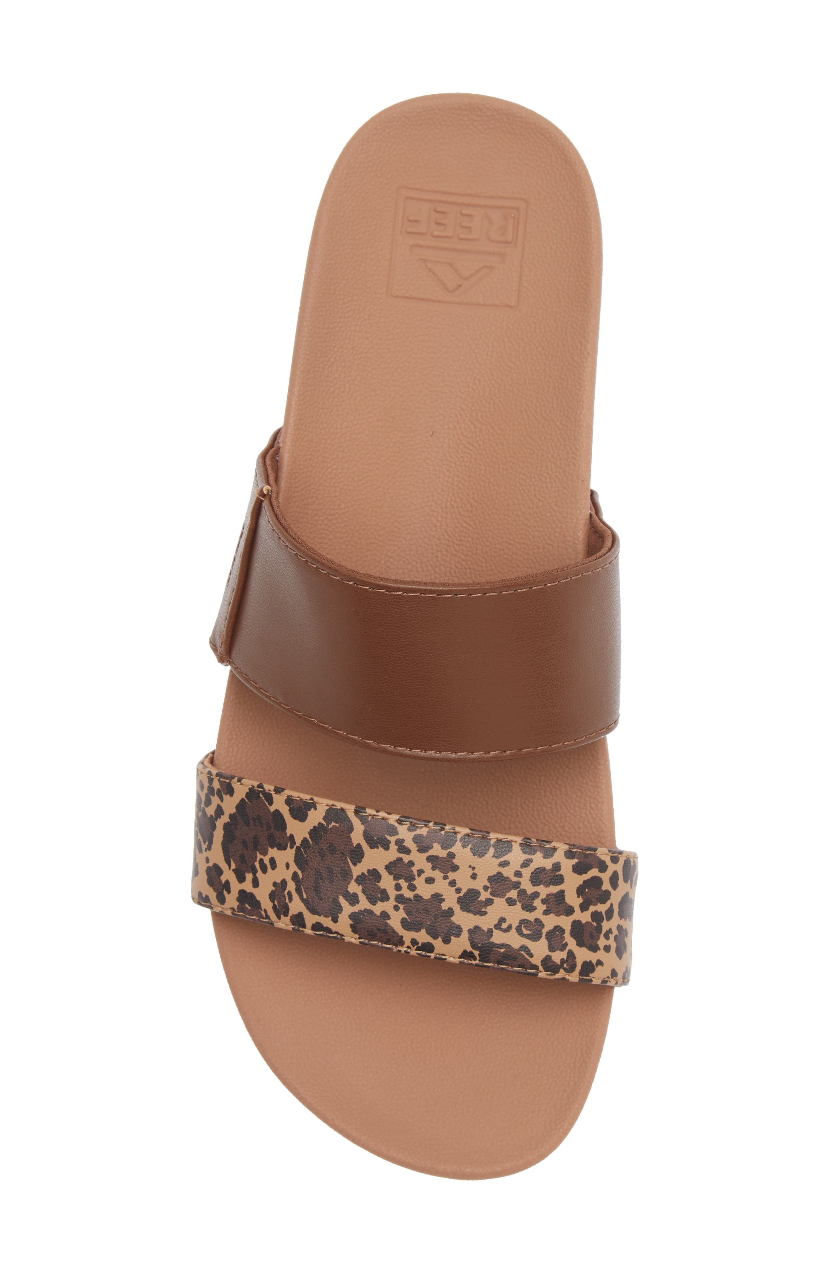 Reef Kaia Slide Sandal, Alternate, color, Brown Leopard