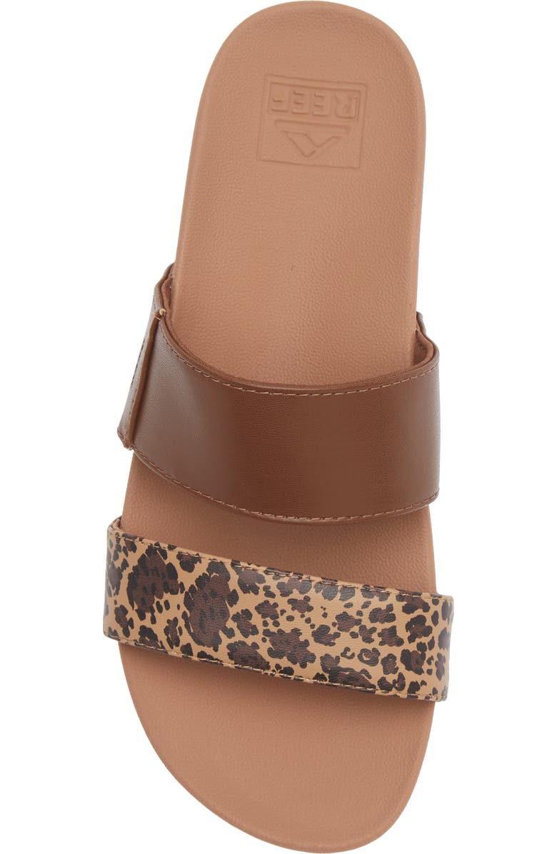 Reef Kaia Slide Sandal, Alternate, color, Brown Leopard