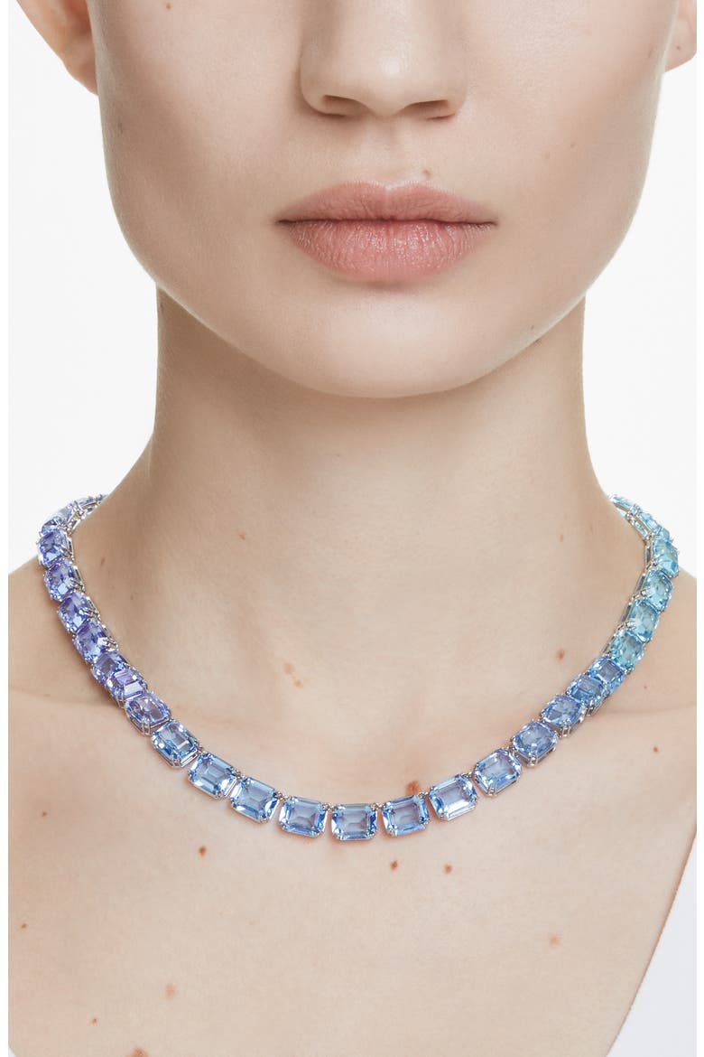 Millenia Crystal Collar Necklace, Alternate, color, BLUE