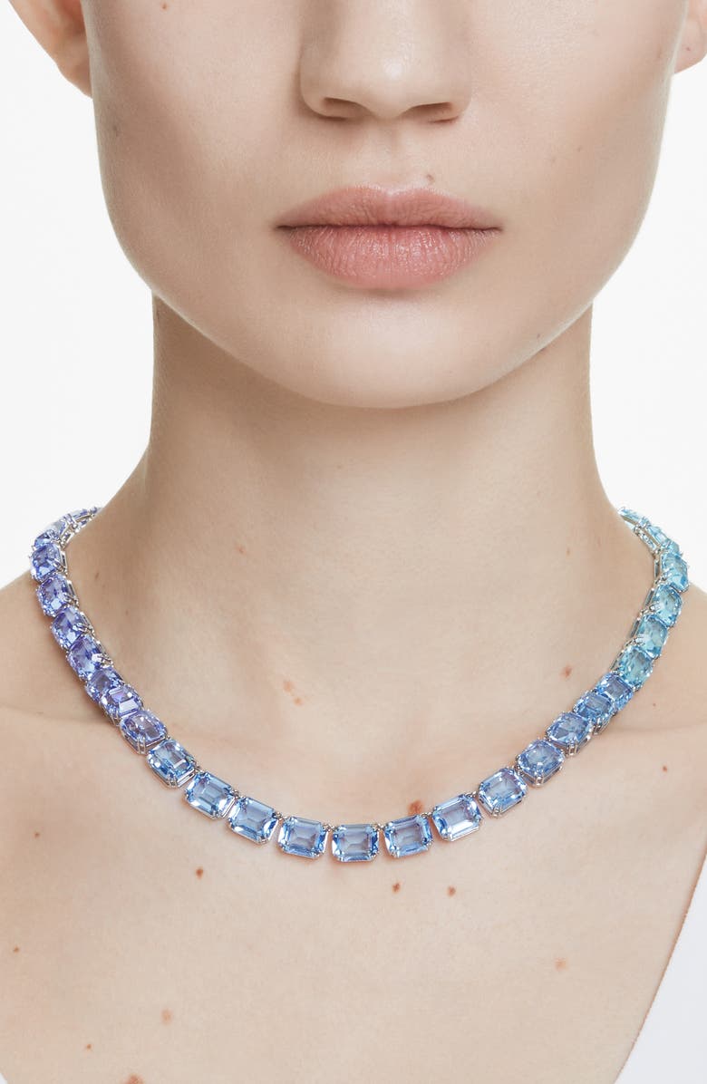 Swarovski Millenia Crystal Collar Necklace, Alternate, color, Blue