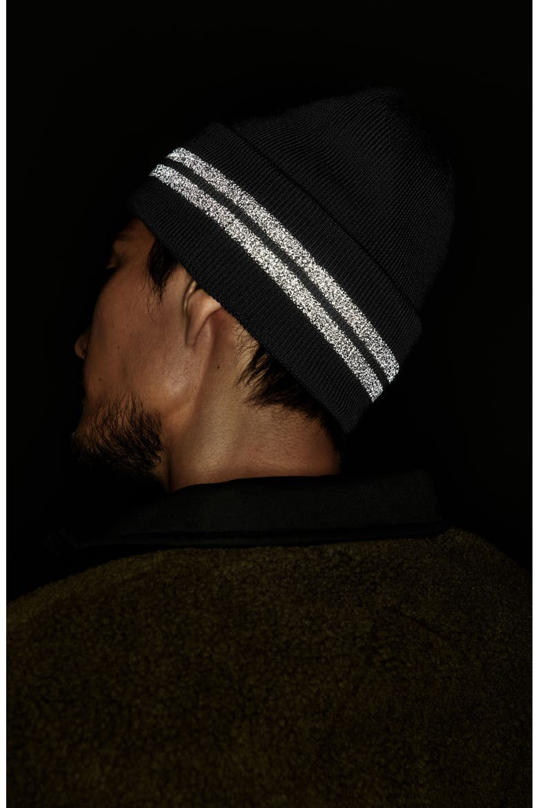 Arctic Disc Reflective Beanie, Alternate, color, BLACK - NOIR
