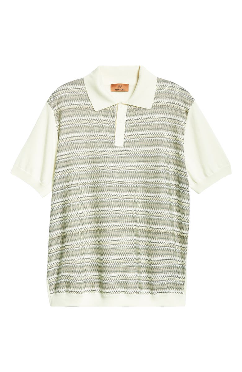 Missoni Zigzag Cotton & Silk Polo, Main, color, 