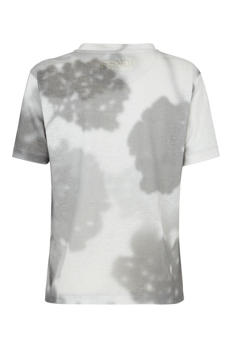 Shady Flowers Linen Jersey T-Shirt, Alternate, color, BLACK