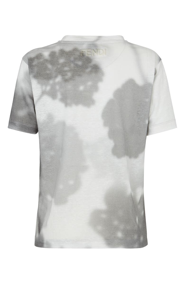 Fendi Shady Flowers Linen Jersey T-Shirt, Alternate, color, 