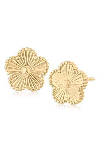 Textured Clover Stud Earrings (Nordstrom Exclusive)