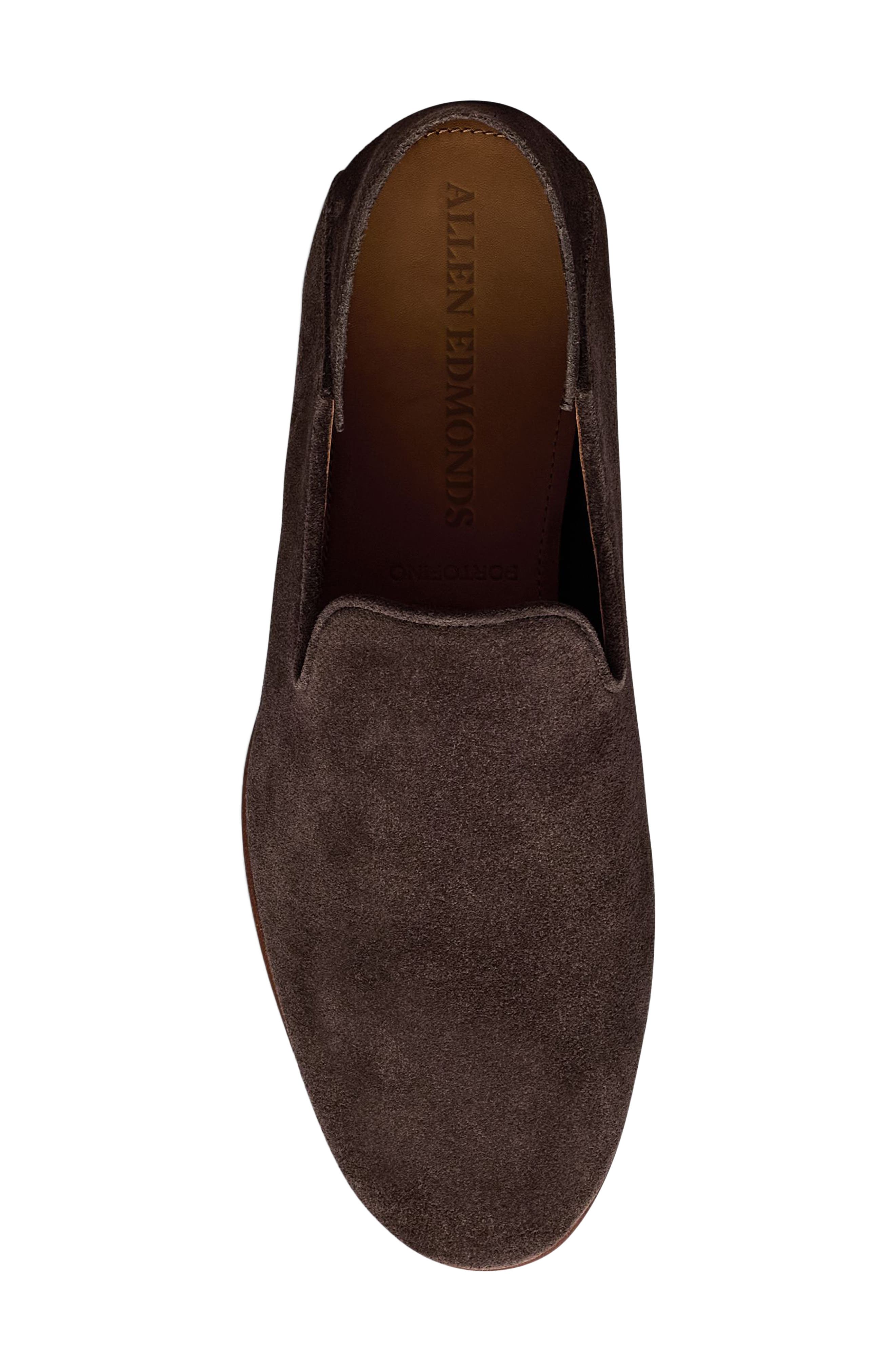 Allen Edmonds Portofino Woven Loafer, Alternate, color, Bitter Chocolate Suede