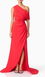 Elliatt Isadora One Shoulder Crepe Gown