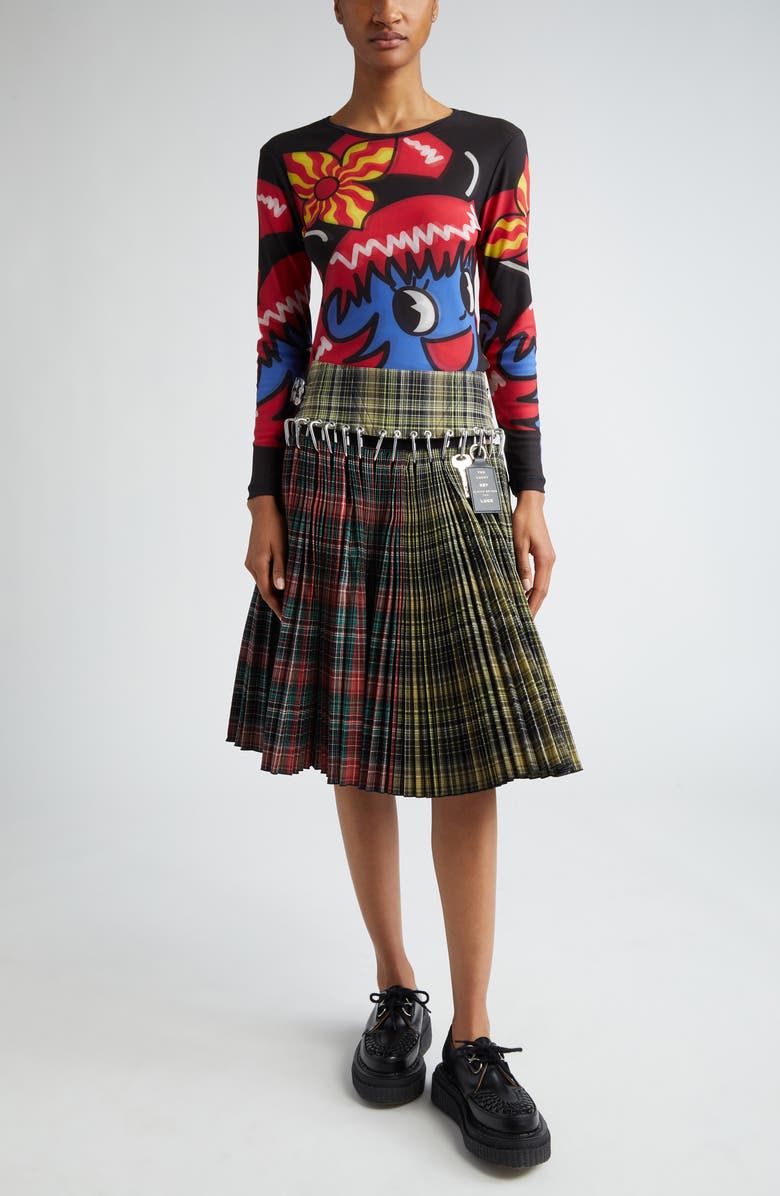 Chopova Lowena Big Girl Long Sleeve Mesh Top, Alternate, color,