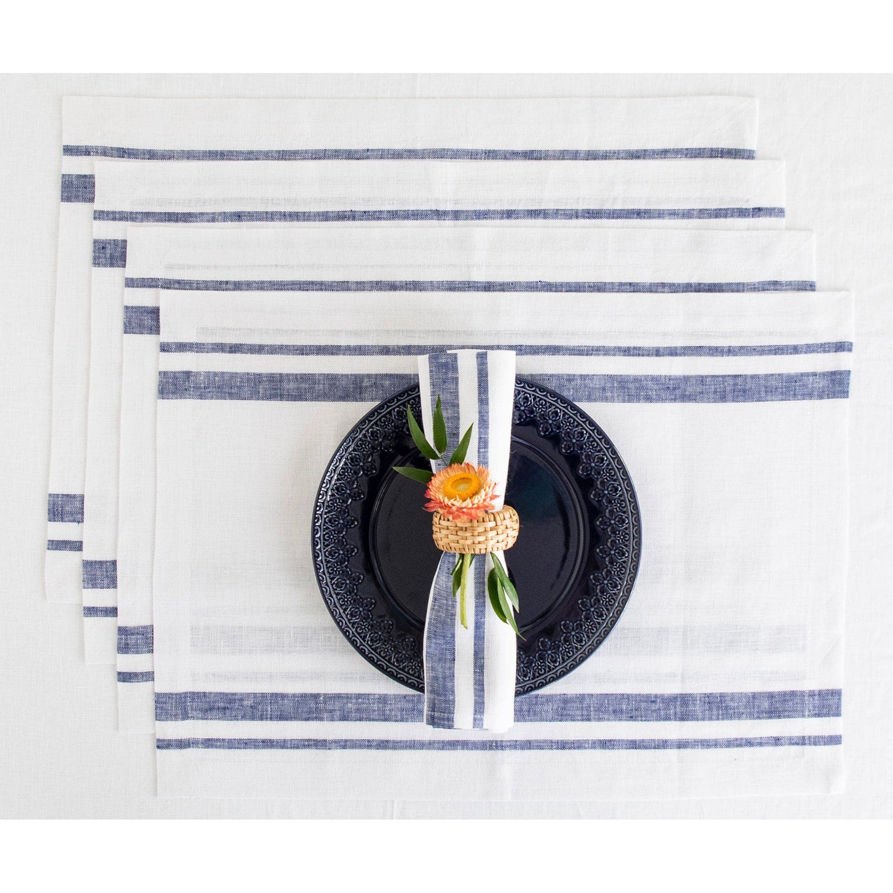 Navy and White