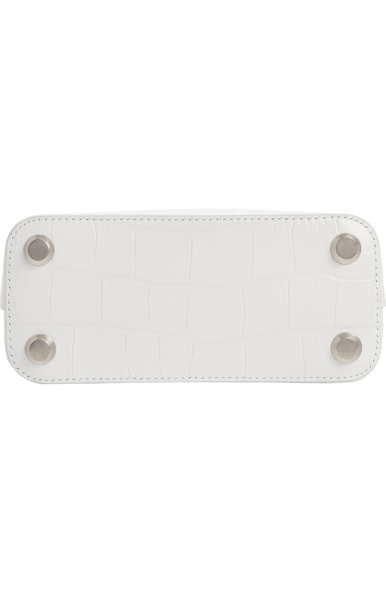 Balenciaga Extra Extra Small Ville Logo Croc-Embossed Leather Crossbody Satchel, Alternate, color,